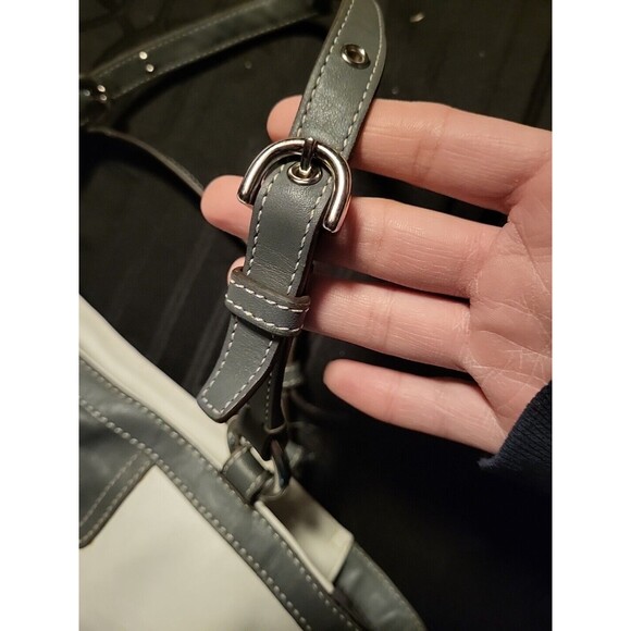 Coach Womens Handbag Satchel Shoulder Purse Grey Leather A1072-F13759  H2 - Picture 7 of 16